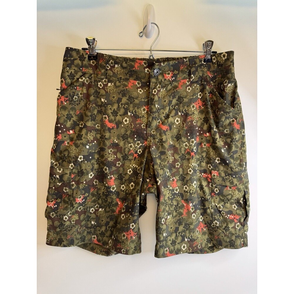 Rare DuluthTradingCo Women's Dry On The Fly Cargo Short Floral Camo Stretch sz10